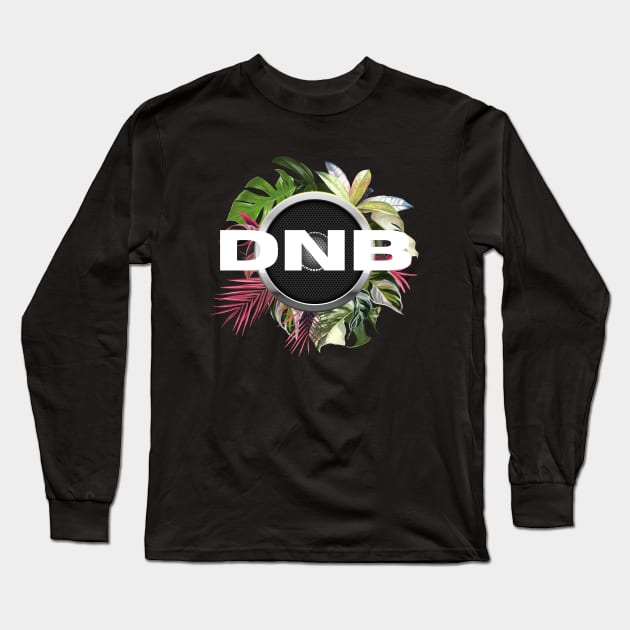 DNB - Tropical Bass plants Long Sleeve T-Shirt by DISCOTHREADZ 